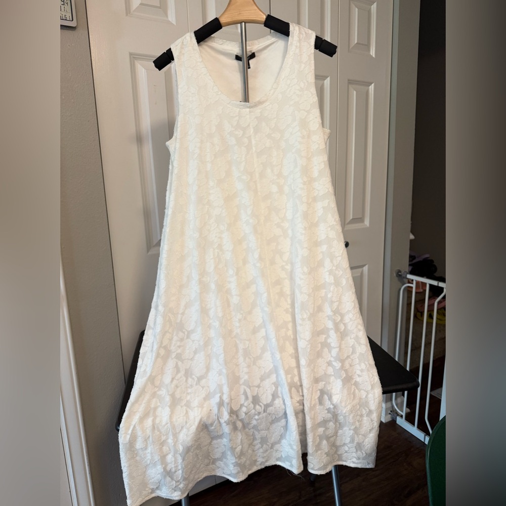 Simply Vera Wang Dress Hi Lo Cream Sleeveless Sundress Medium M